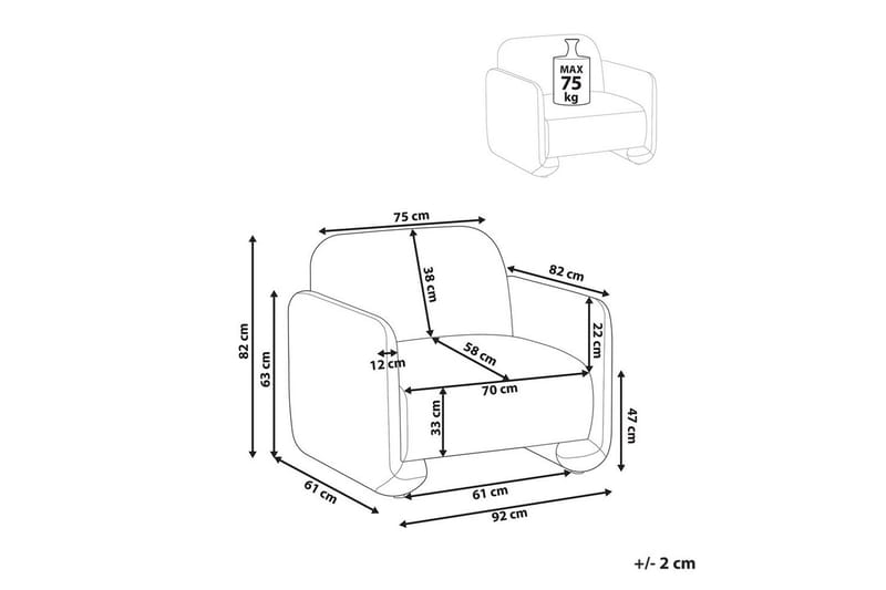 Fåtölj Saland - Vit - Möbler - Vardagsrum - Fåtöljer