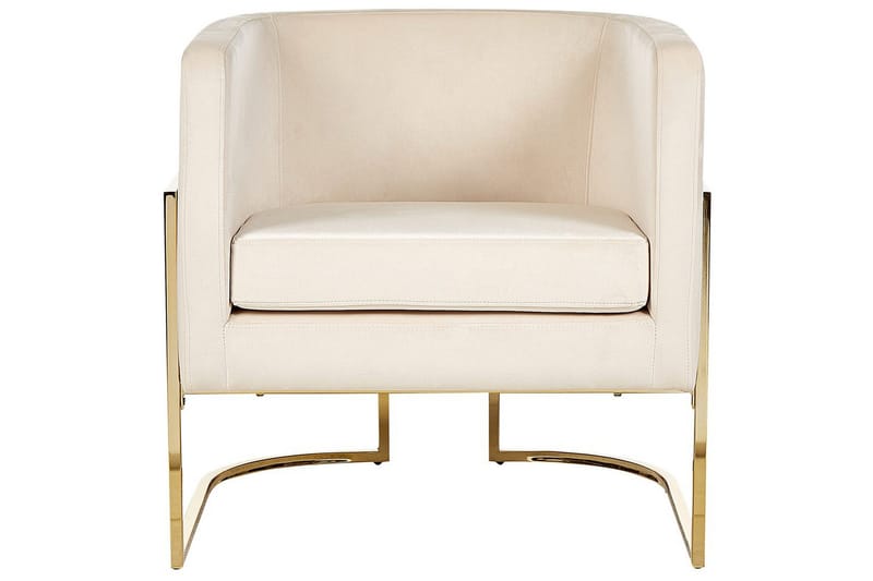 Fåtölj Sirkka - Beige, guld - Möbler - Vardagsrum - Fåtöljer
