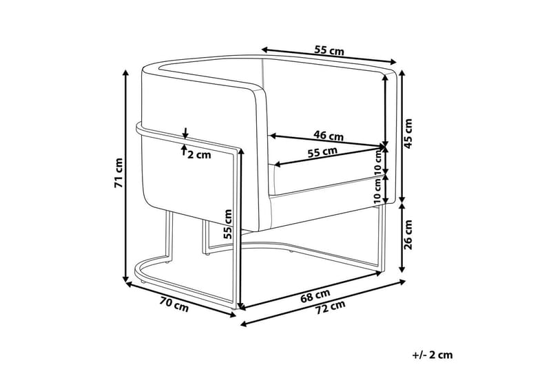 Fåtölj Sirkka - Beige, guld - Möbler - Vardagsrum - Fåtöljer
