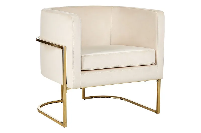 Fåtölj Sirkka, Beige, guld