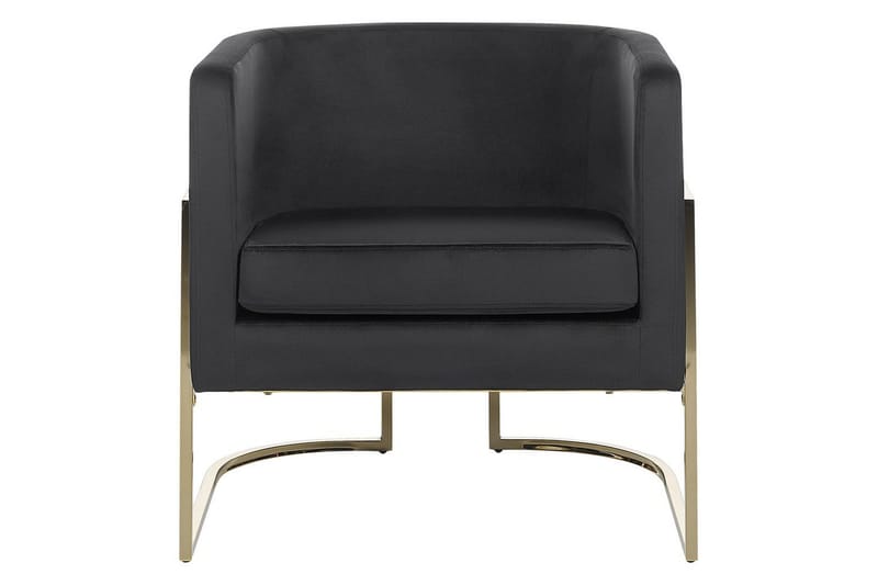 Fåtölj Sirkka - Svart, guld - Möbler - Vardagsrum - Fåtöljer