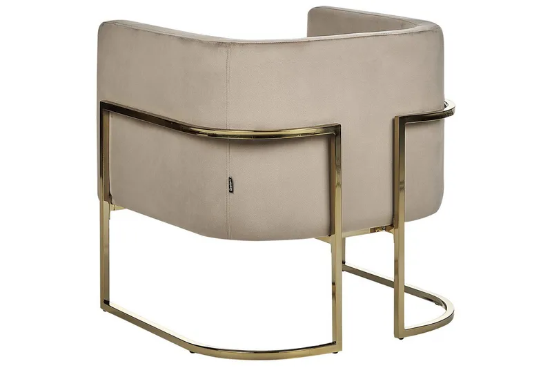 Fåtölj Sirkka - Taupe, guld - Möbler - Vardagsrum - Fåtöljer