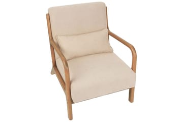 Fåtölj Skovde - Beige, ljust trä - Möbler - Vardagsrum - Fåtöljer