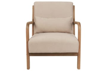 Fåtölj Skovde - Beige, ljust trä - Möbler - Vardagsrum - Fåtöljer