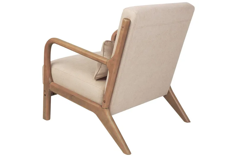 Fåtölj Skovde - Beige, ljust trä - Möbler - Vardagsrum - Fåtöljer