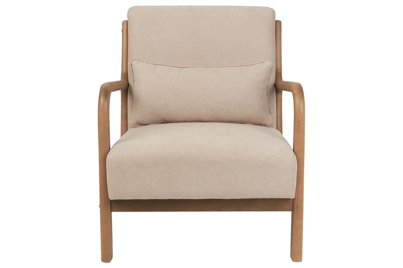 Fåtölj Skovde - Beige, ljust trä - Möbler - Vardagsrum - Fåtöljer