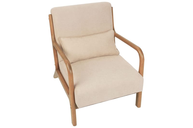 Fåtölj Skovde - Beige, ljust trä - Möbler - Vardagsrum - Fåtöljer
