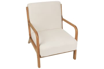 Fåtölj Skovde - Ljusbeige, ljust trä - Möbler - Vardagsrum - Fåtöljer