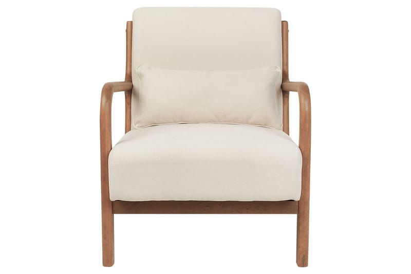 Fåtölj Skovde - Ljusbeige, ljust trä - Möbler - Vardagsrum - Fåtöljer