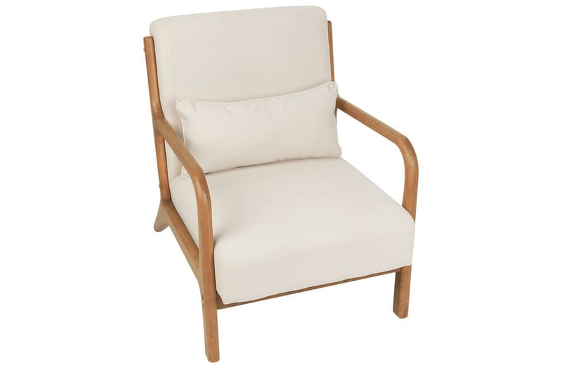 Fåtölj Skovde - Ljusbeige, ljust trä - Möbler - Vardagsrum - Fåtöljer