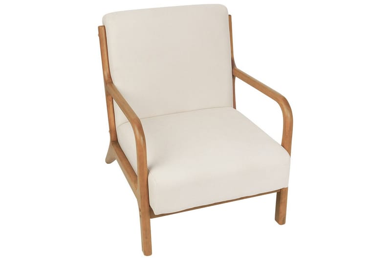 Fåtölj Skovde - Ljusbeige, ljust trä - Möbler - Vardagsrum - Fåtöljer