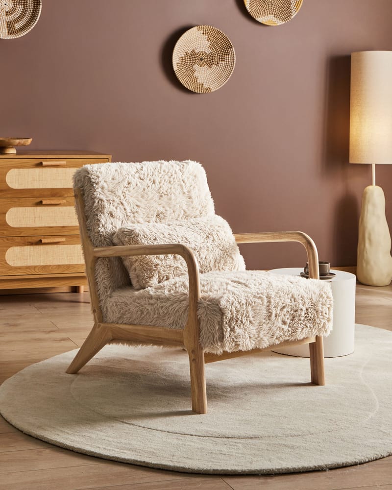Fåtölj Skovde - Ljusbeige - Möbler - Vardagsrum - Fåtöljer