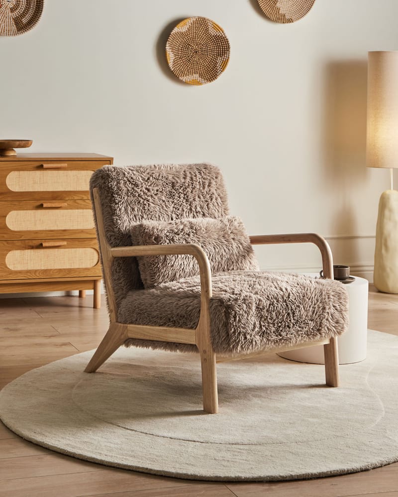 Fåtölj Skovde - Taupe - Möbler - Vardagsrum - Fåtöljer