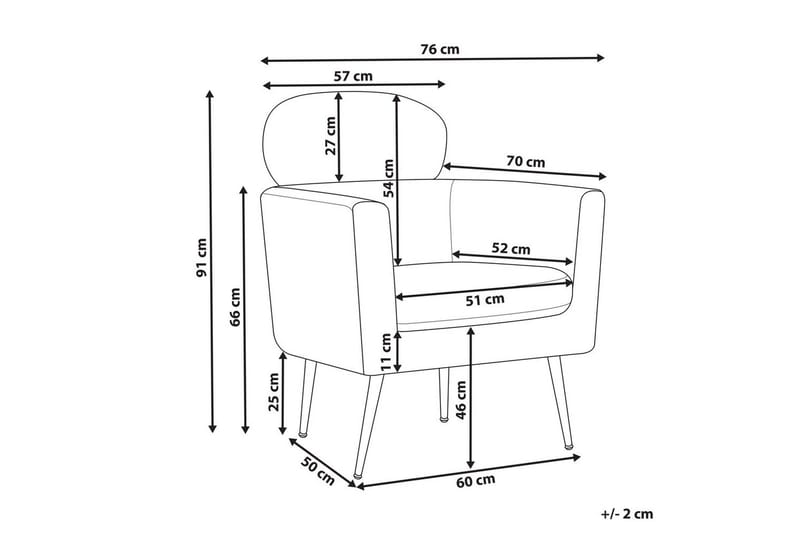 Fåtölj Soby - Ljusgrå, svart - Möbler - Vardagsrum - Fåtöljer
