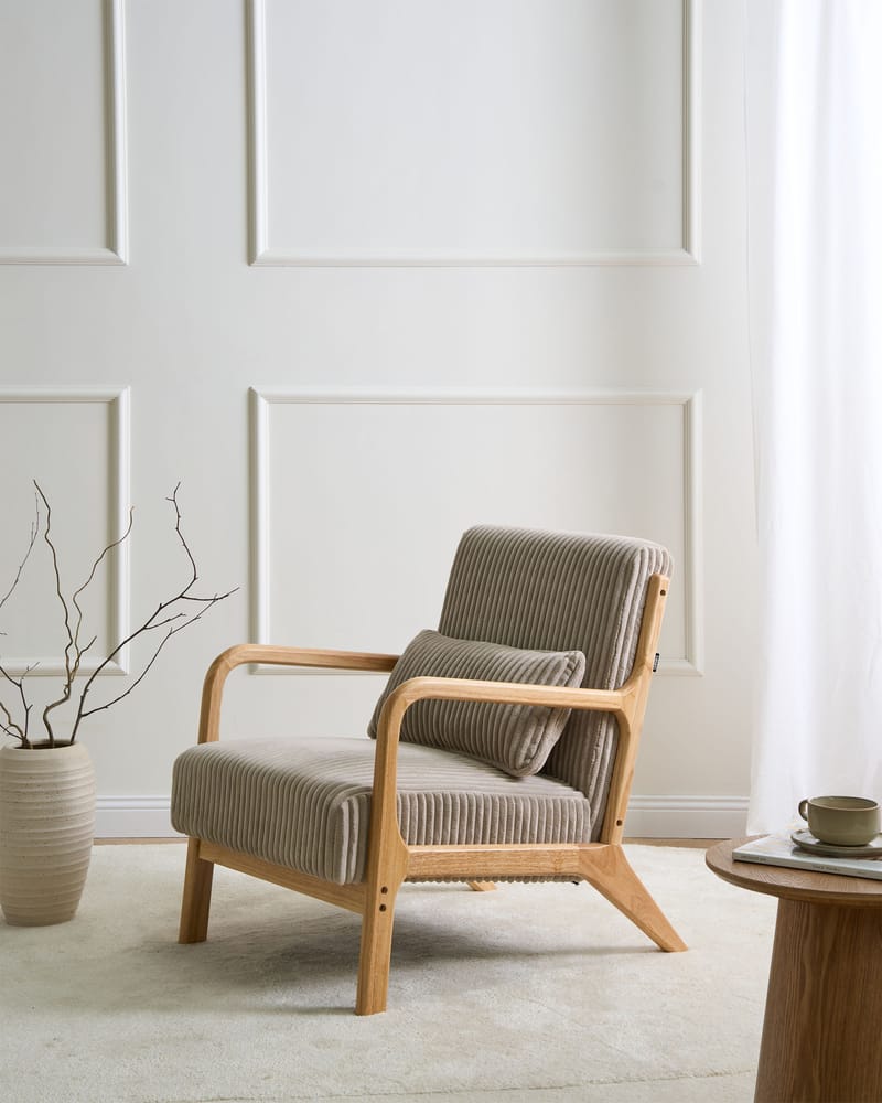 Fåtölj Sorsele - Ljusbrun, beige - Möbler - Vardagsrum - Fåtöljer