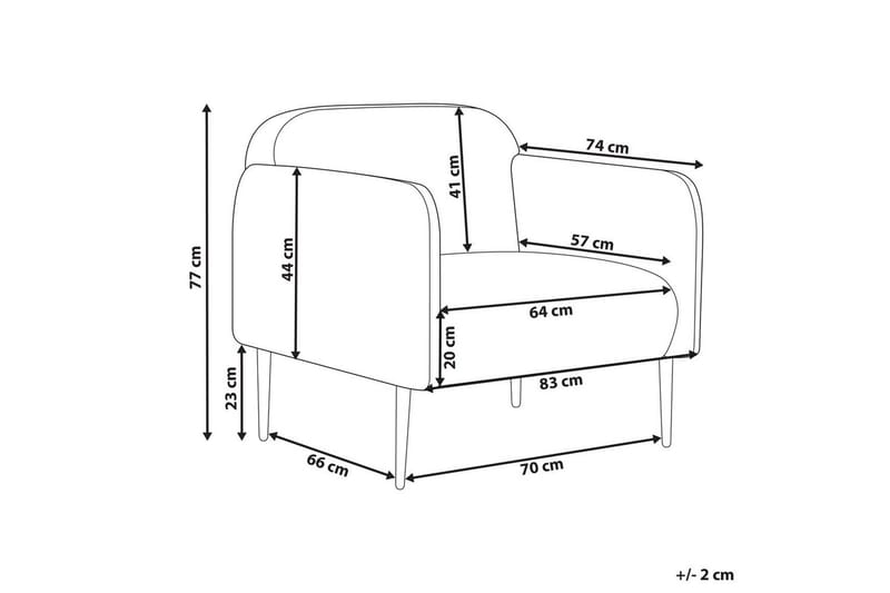 Fåtölj Stouby - Beige, svart - Möbler - Vardagsrum - Fåtöljer