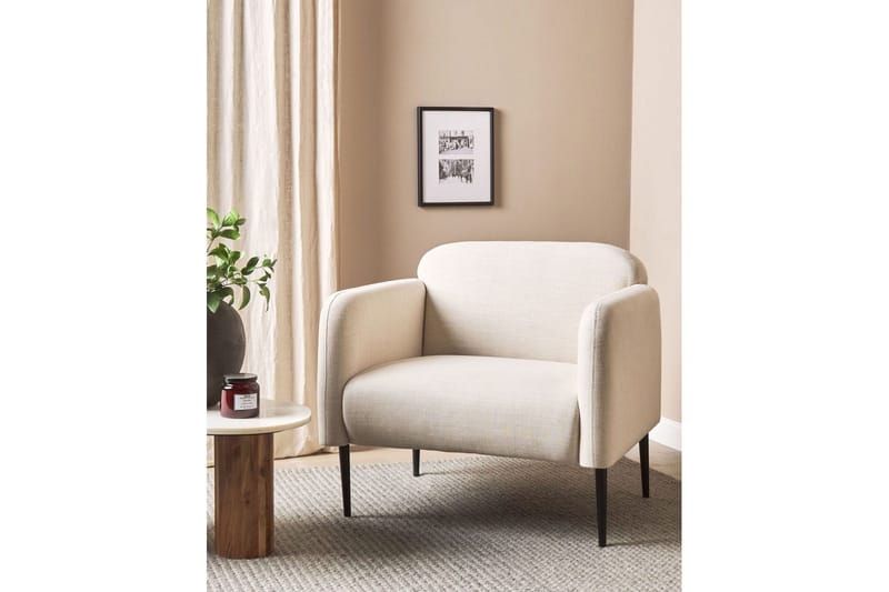 Fåtölj Stouby - Beige, svart - Möbler - Vardagsrum - Fåtöljer
