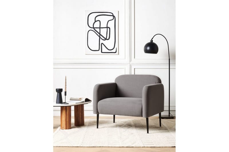 Fåtölj Stouby - Grå, svart - Möbler - Vardagsrum - Fåtöljer