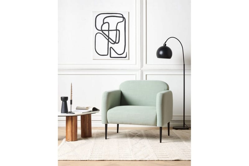 Fåtölj Stouby - Grön, Svart - Möbler - Vardagsrum - Fåtöljer