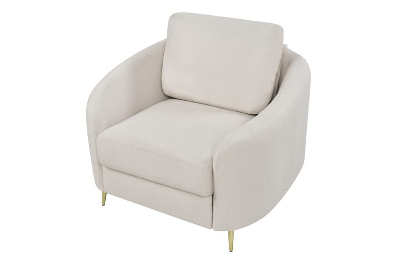 Fåtölj Trosa - Beige, guld - Möbler - Vardagsrum - Fåtöljer