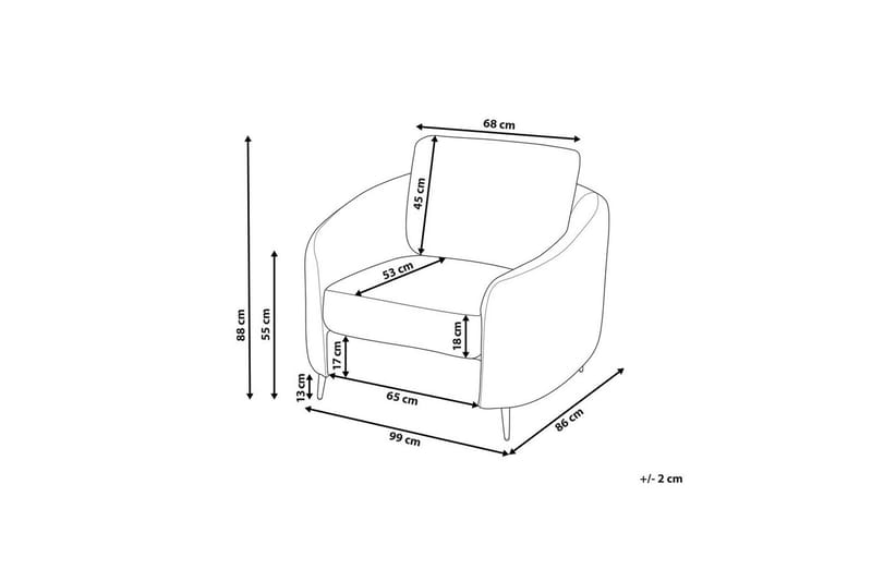 Fåtölj Trosa - Beige, guld - Möbler - Vardagsrum - Fåtöljer