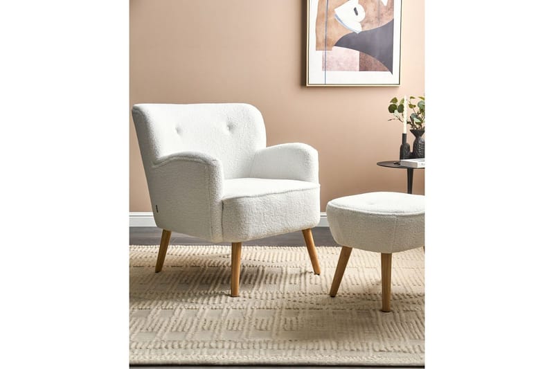 Fåtölj Tumba - Vit, Svart - Möbler - Vardagsrum - Fåtöljer