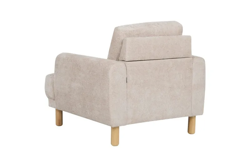 Fåtölj Tuve - Beige, ljust trä/Bouclé - Möbler - Vardagsrum - Fåtöljer