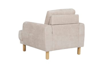 Fåtölj Tuve - Beige, ljust trä/Bouclé - Möbler - Vardagsrum - Fåtöljer