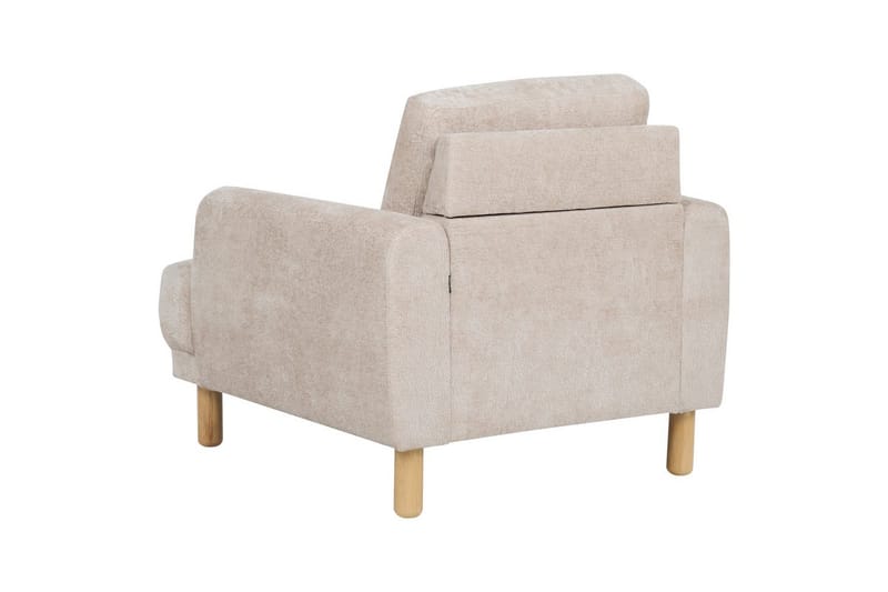 Fåtölj Tuve - Beige, ljust trä/Bouclé - Möbler - Vardagsrum - Fåtöljer
