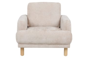 Fåtölj Tuve - Beige, ljust trä/Bouclé - Möbler - Vardagsrum - Fåtöljer