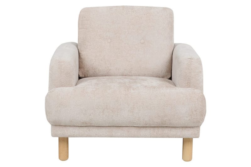 Fåtölj Tuve - Beige, ljust trä/Bouclé - Möbler - Vardagsrum - Fåtöljer