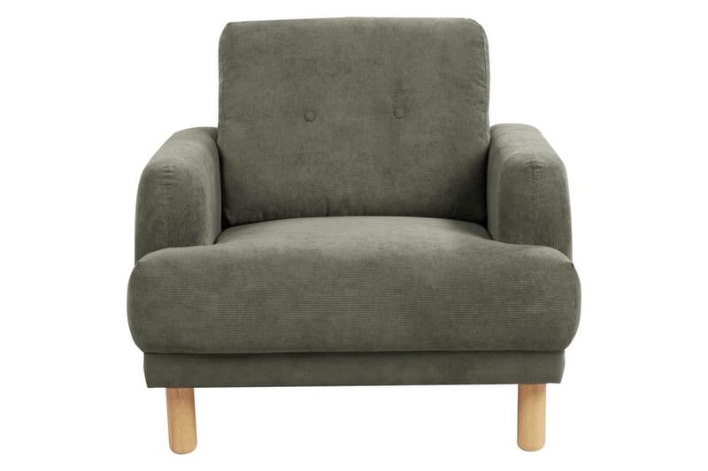 Fåtölj Tuve - Grönt, ljust trä/Manchestertyg - Möbler - Vardagsrum - Fåtöljer
