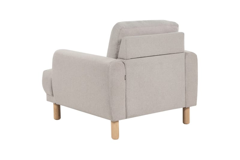 Fåtölj Tuve - Taupe, ljust trä/Polyester - Möbler - Vardagsrum - Fåtöljer