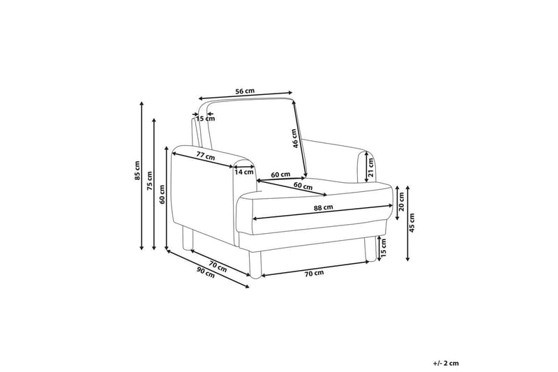 Fåtölj Tuve - Vit, ljust trä/Bouclé - Möbler - Vardagsrum - Fåtöljer