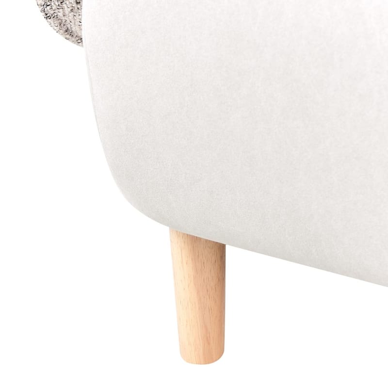 Fåtölj Umea - Beige, ljust trä - Möbler - Vardagsrum - Fåtöljer