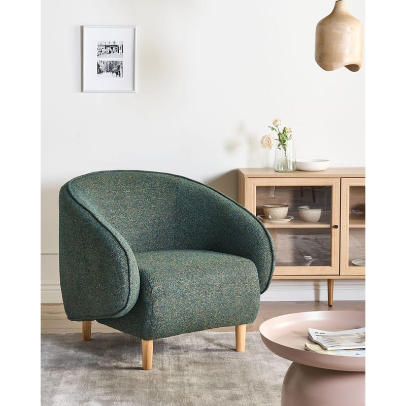 Fåtölj Umea - Grönt, ljust trä - Möbler - Vardagsrum - Fåtöljer