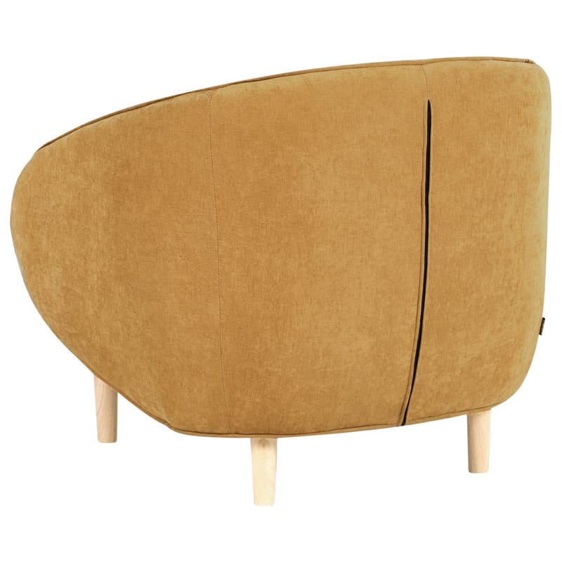 Fåtölj Umea - Gult, ljust trä - Möbler - Vardagsrum - Fåtöljer