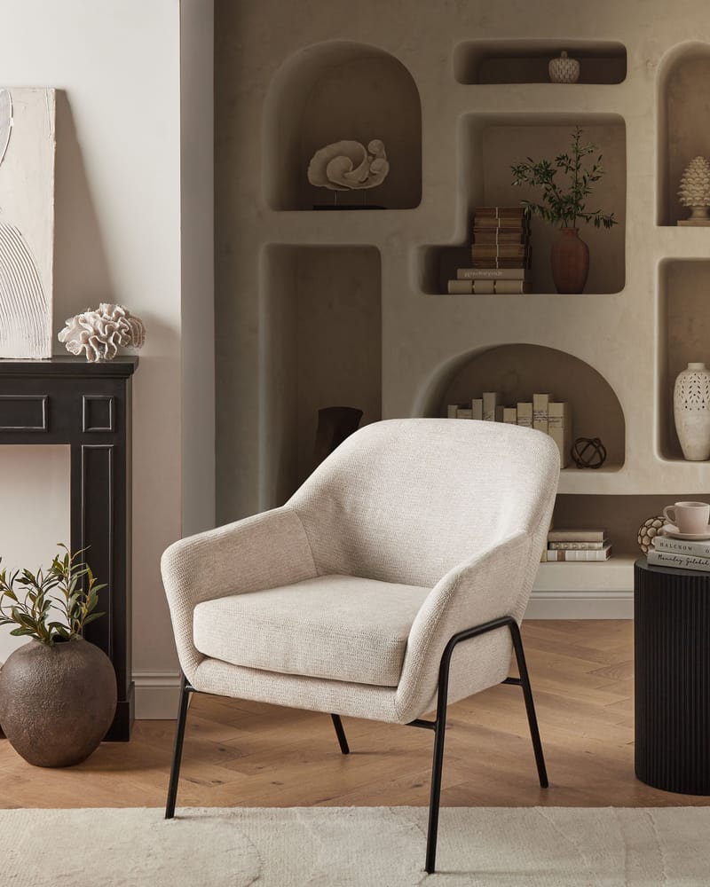 Fåtölj Veddige - Beige - Möbler - Vardagsrum - Fåtöljer