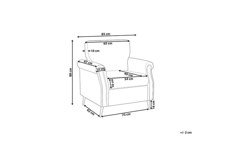Fåtölj Vietas - Blå, Svart - Möbler - Vardagsrum - Fåtöljer