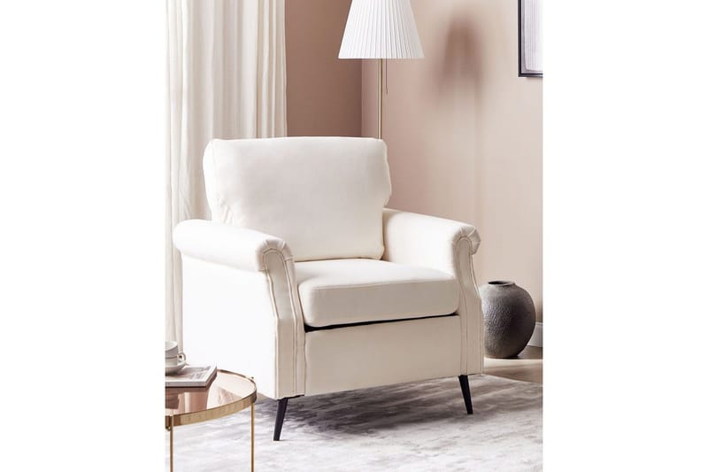 Fåtölj Vietas - Vit, ljust trä - Möbler - Vardagsrum - Fåtöljer