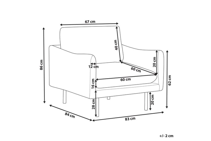 Fåtölj Vinterbro - Beige, svart/Polyester - Möbler - Vardagsrum - Fåtöljer
