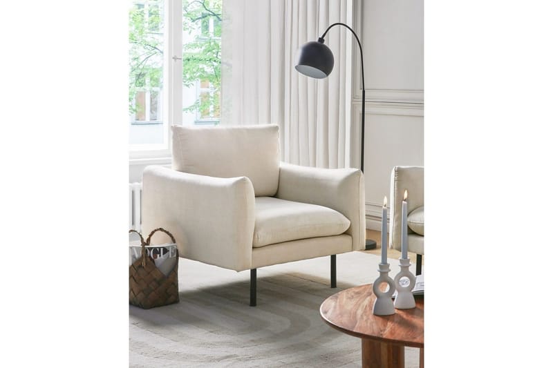 Fåtölj Vinterbro - Beige, svart/Polyester - Möbler - Vardagsrum - Fåtöljer