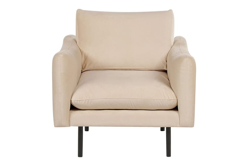 Fåtölj Vinterbro - Beige, svart/Sammet - Möbler - Vardagsrum - Fåtöljer