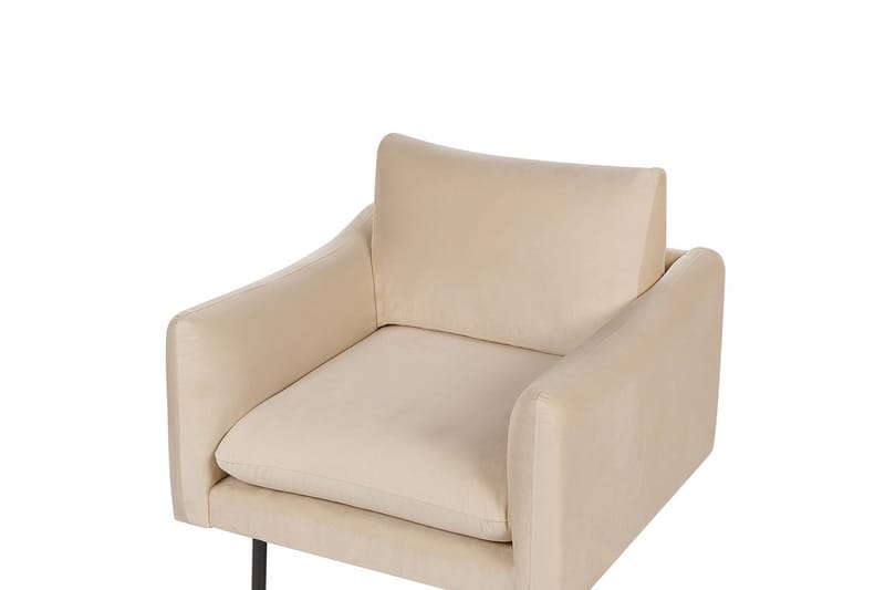 Fåtölj Vinterbro - Beige, svart/Sammet - Möbler - Vardagsrum - Fåtöljer