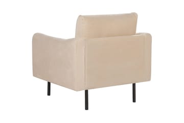 Fåtölj Vinterbro - Beige, svart/Sammet - Möbler - Vardagsrum - Fåtöljer