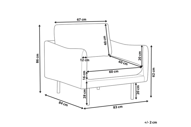 Fåtölj Vinterbro - Brun, Svart/Chenille - Möbler - Vardagsrum - Fåtöljer