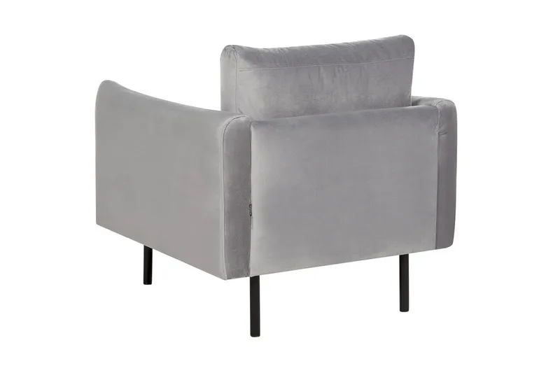 Fåtölj Vinterbro - Grå, svart/Sammet - Möbler - Vardagsrum - Fåtöljer