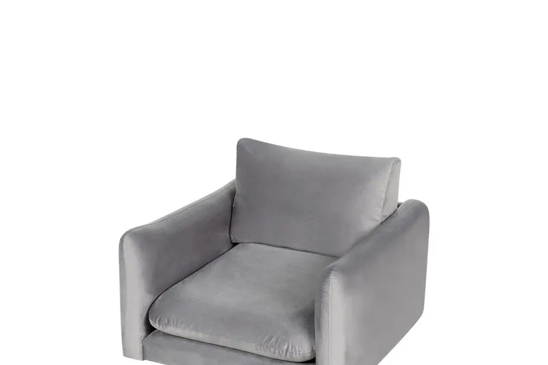 Fåtölj Vinterbro - Grå, svart/Sammet - Möbler - Vardagsrum - Fåtöljer