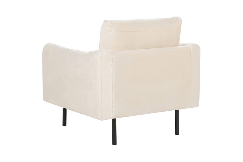 Fåtölj Vinterbro - Ljusbeige, svart/Sammet - Möbler - Vardagsrum - Fåtöljer