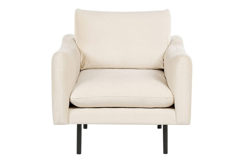 Fåtölj Vinterbro - Ljusbeige, svart/Sammet - Möbler - Vardagsrum - Fåtöljer